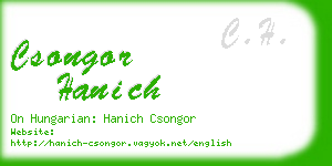 csongor hanich business card